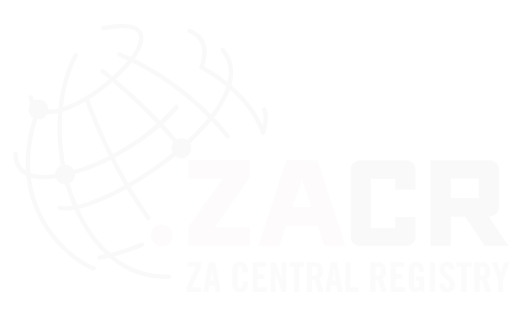 ZACR accredited registrar badge – official accreditation for secure .co.za domain registration and web hosting in South Africa by Register Your Domain (Pty) Ltd